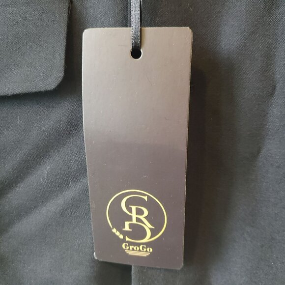 NEW Grogo Black Dark Green Wool Double Breasted Mens Suit Jacket EU 46 - Picture 7 of 15